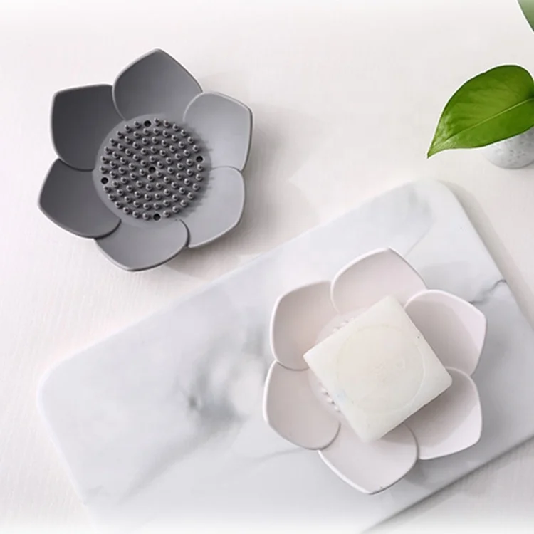 

Silicone drain wall mounted soap rack bathtub non-suction bathroom soap dish