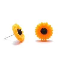 

2019 Hot Bohemian resin sunflowers stud earrings
