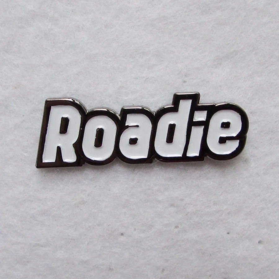 

Custom white and black Letters Logo Nickel Finished soft enamel black nickel Lapel Pin, Patone color