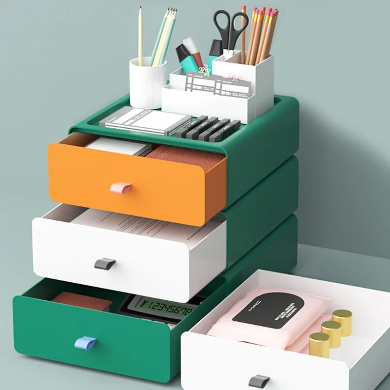 

Desktop Storage Holder Tabletop Drawer Organizer Office Cabinet Rack for Home Shelf Assemble and Install Customized Design