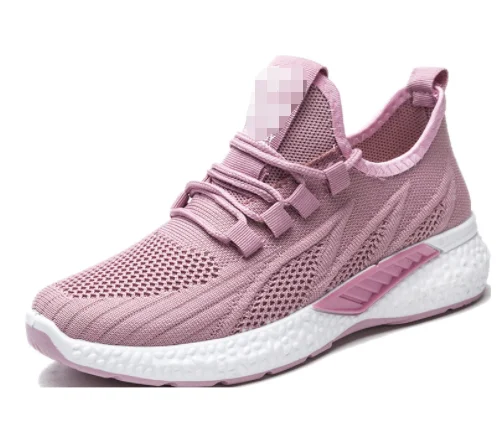 

High Quality Sneakers Women Pink Sport Women Shoes Big Size Comfortable Women Flat Shoes Casual Breathable Lightweight Footwear, 4 colors