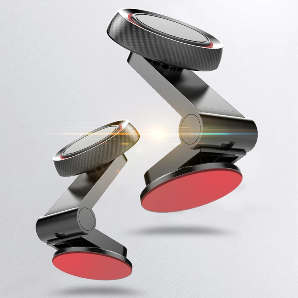 

Free Shipping 1 Sample OK New Adjustment 360 Degree Rotation Foldable Strong Magnetic Car Mobile Phone Holder Custom Logo Accept, Black
