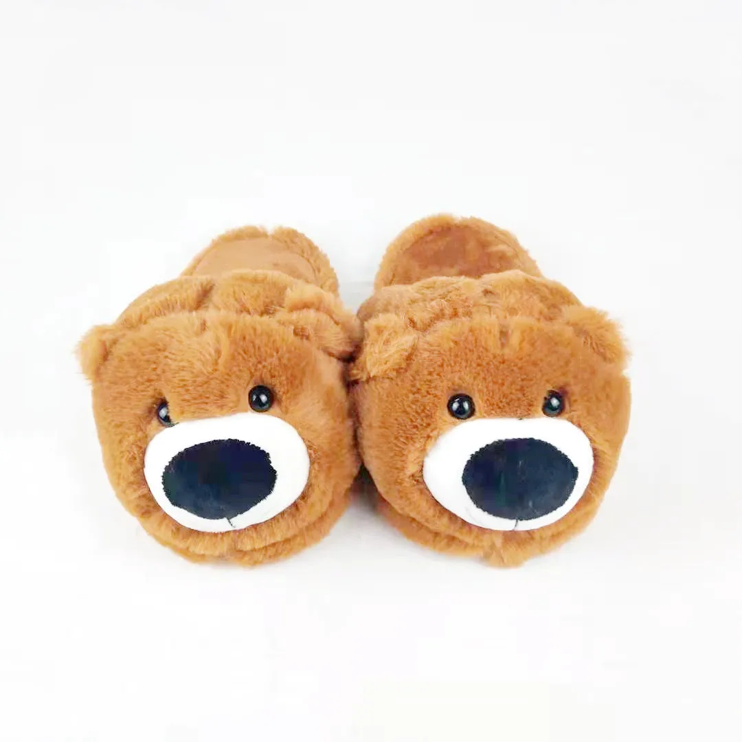 

Good Quality Teddy Bear Slippers Cheap One Sizes Fit All Cheap Gummy Bear Slippers Factory Direct Sale, Brown