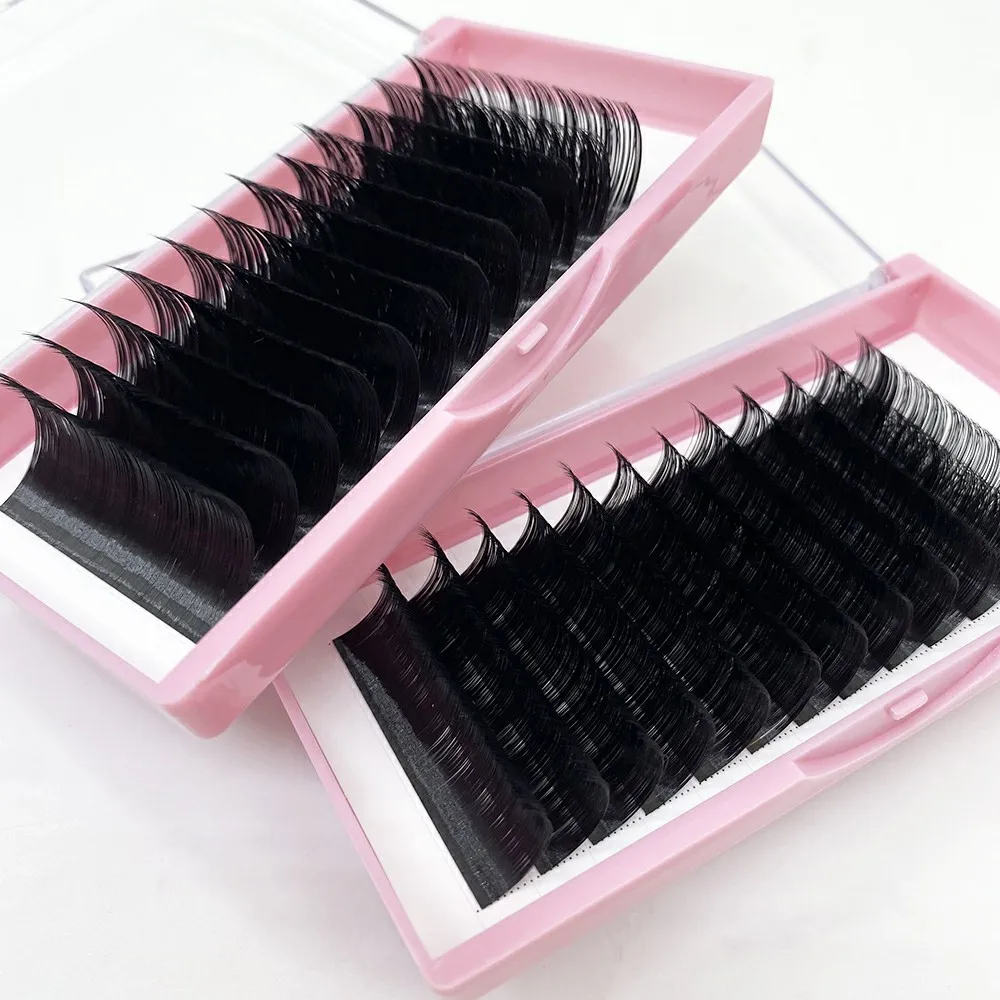 

Single lashes 25mm custom Own brand mink individual lashes las supplies lash trays volume classic cashmere eyelash extension, Black