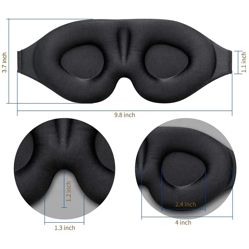 

Sleep Eye Mask for Men Women 3D Memory Foam Eye Sleeping Mask Blindfold Concave Molded Night Eye Mask Sleep Block Out Light