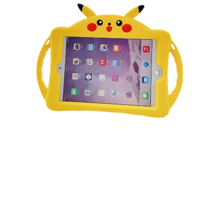 

Factory Price Silicone kids Tablet Case for New iPad 10.2" Light Weight Shockproof Handle Stand Case with Shoulder Strap