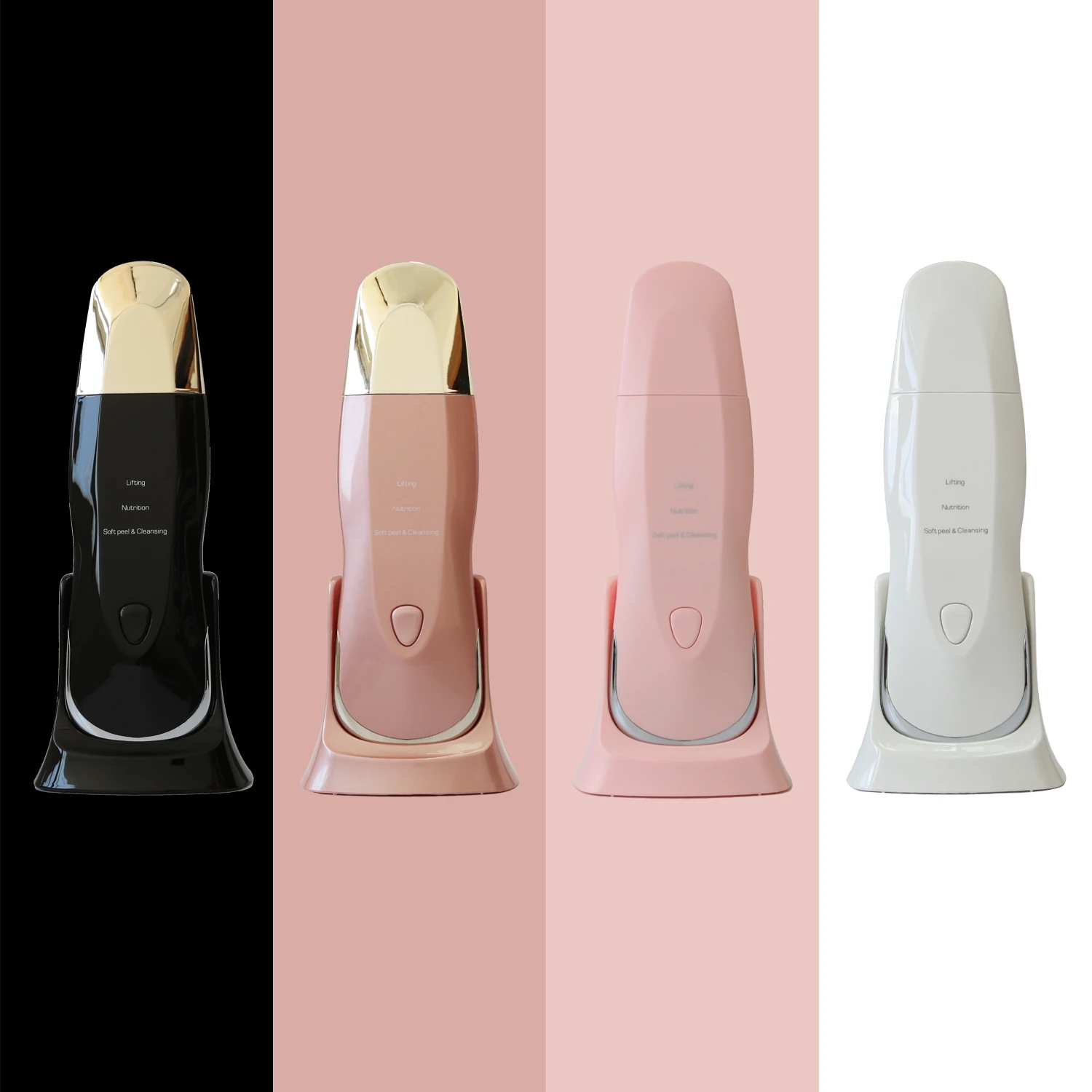 

Hot Selling Facial Rejuvenation Ultrasonic Face Scraper Skin Scrubber Face Lifting Professional Ultrasonic Skin Scrubber, Rose gold/black/pink/white or customization