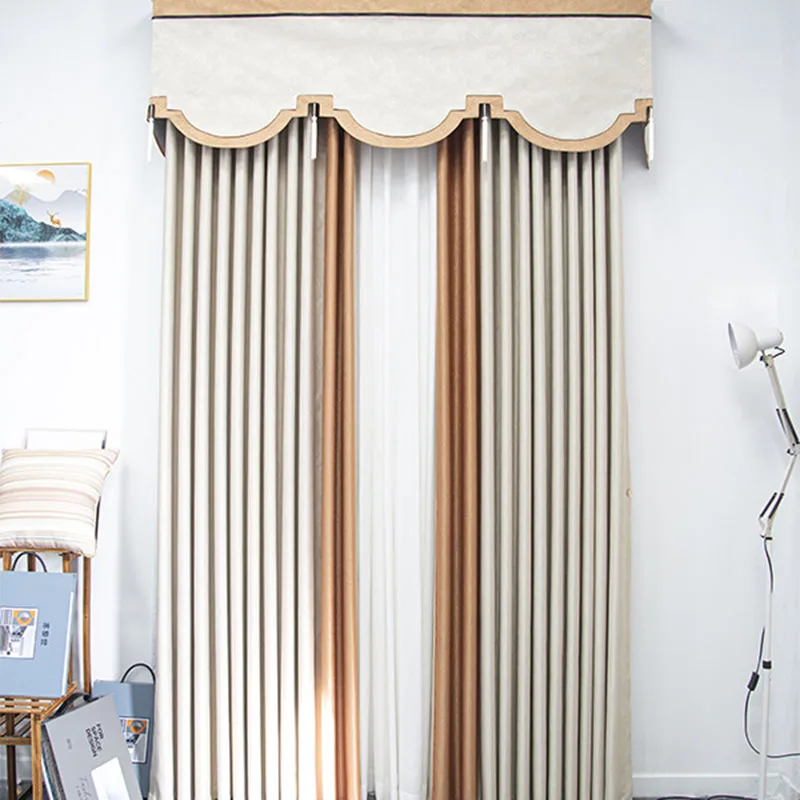 Hot Sale Light Luxury Modern Simple Living Room Bedroom Hotel Curtain Jacquard Design 90% Blackout Window Curtains