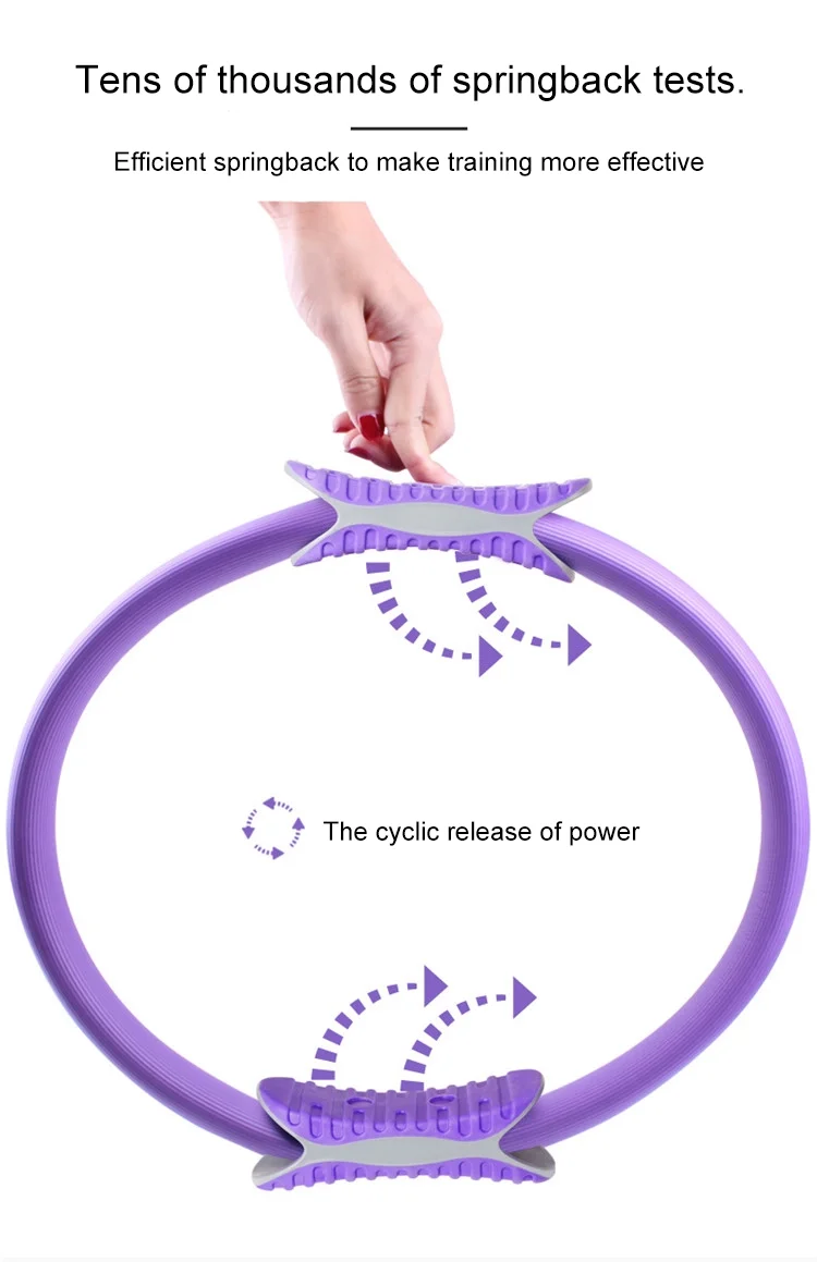 
Wholesale Fitness equipment double handle magic circle yoga pilates ring 