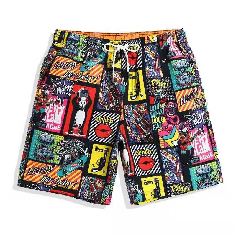 

High Quality & Best Price Mens Fashion Hip Hop Cartoon Printing Beach Pants Shorts
