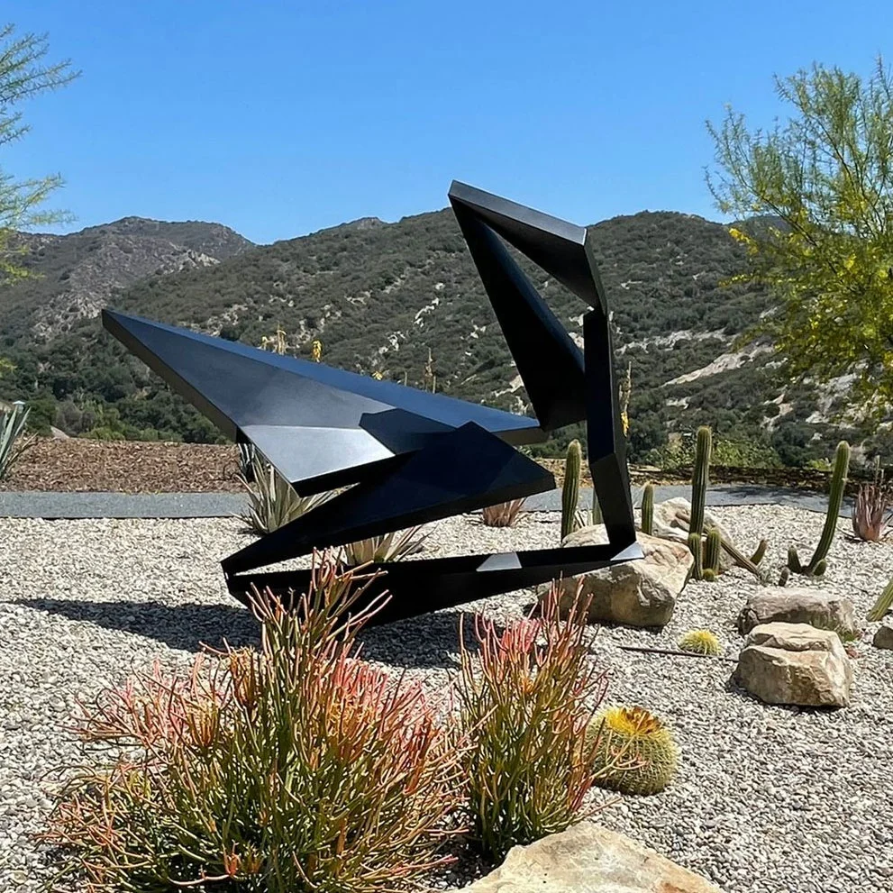 

Customize stainless steel marler miner abstract sculpture for garden in California