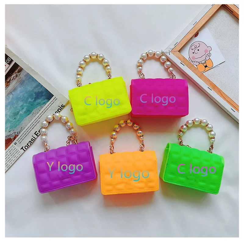 

2021 mini cute jelly bag kids purses women small handbag Kid purse and handbags little girls jelly purse, Candy jelly colors