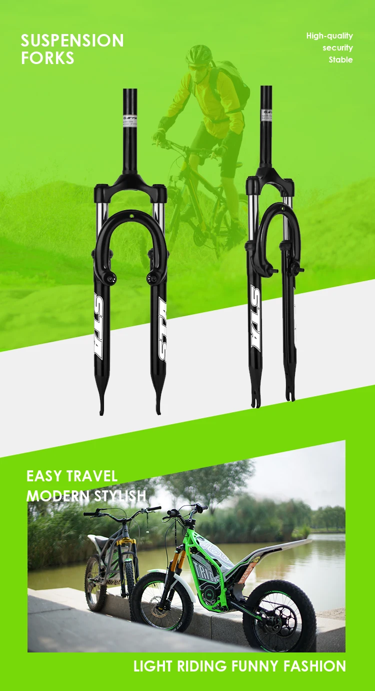 26" 700c Mountain Bike Fork 125w Coil Spring Bicycle Suspension Fork