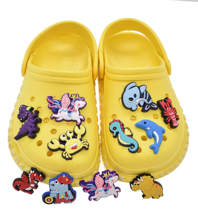 

Wholesale Cheap Shoe Charms Sea Animal Croc Shoe Decoration Wristband Accessories Birthday Party Favors For Kids, Accept customized