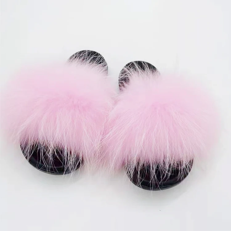 

Factory Direct Wholesale indoor fur slipper fur slides for woman fur slides custom