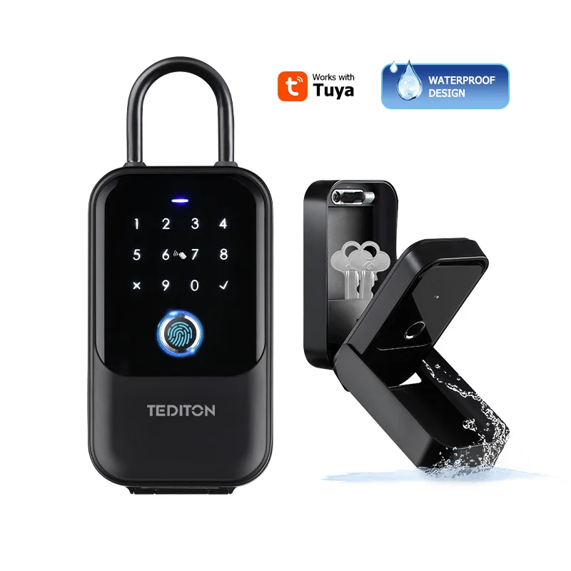 

Tuya TTLock Outdoor Wall Mounted Safe key box Password Combination Electronic Digital smart fingerprint padlock