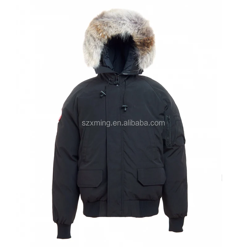 

Men Top Quality down-filled Fur Hood Water-resistant Winter Bomber Jacket