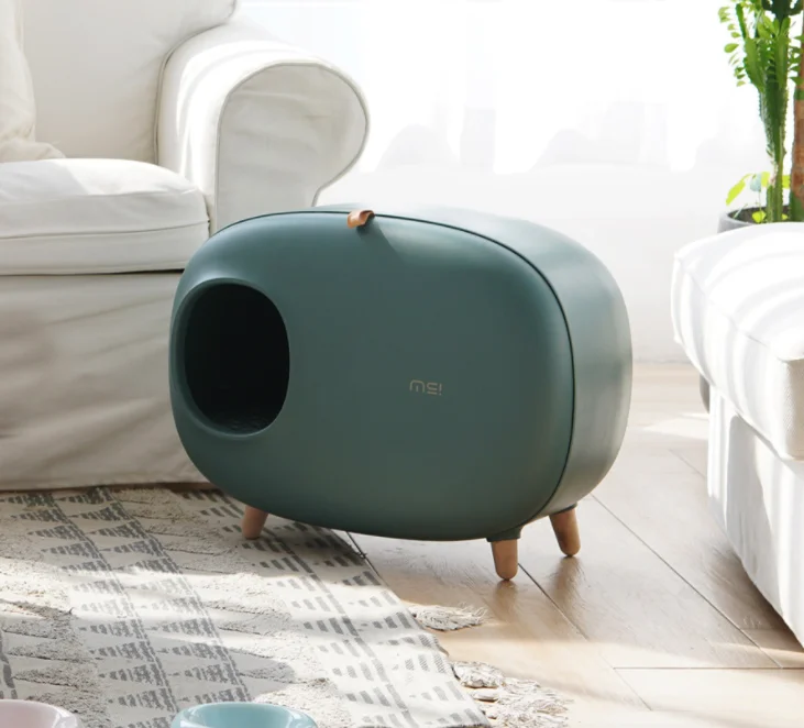 

Hot selling Factory supply cat litter box house pet furniture Cat Clean Litter Box Pet Cleaning Set Plastic Pet Supplies, White /green/pink, blue