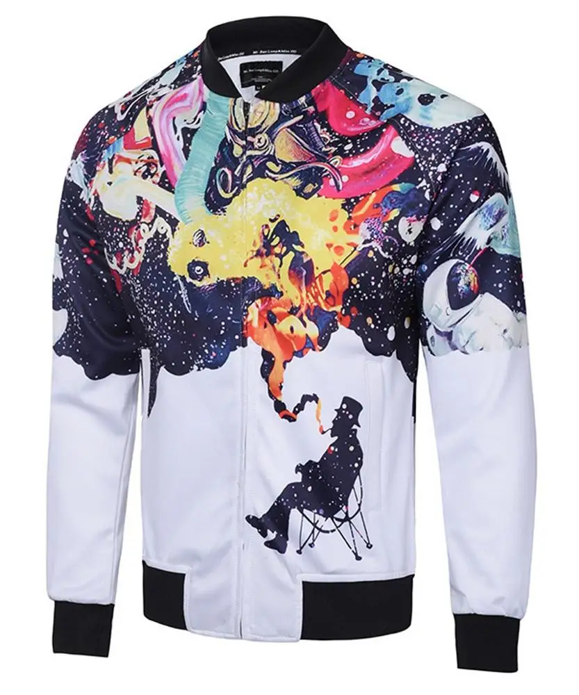 

Men's Printed Floral Bomber Jacket, Dropship Exercise Custom 3D Bomber Jacket