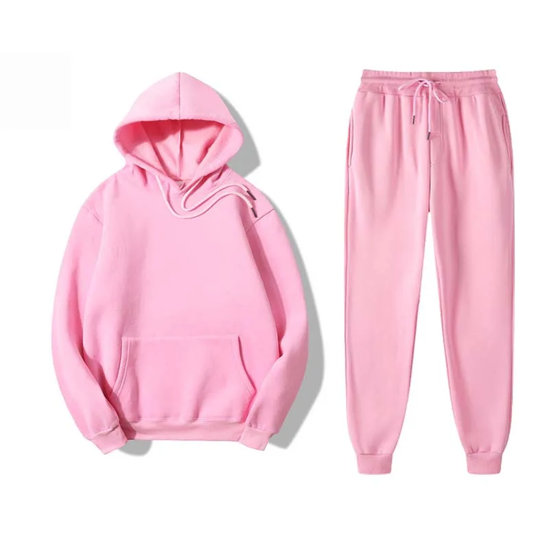 

2021 Hot Sale Plus Size Pink Long Sleeve Tracksuits Custom logo Joggers Pants Hoodies for Men Tracksuit Set Sweatsuit/, Black, white, gray, yellow, red, khaki, blue, orange etc.