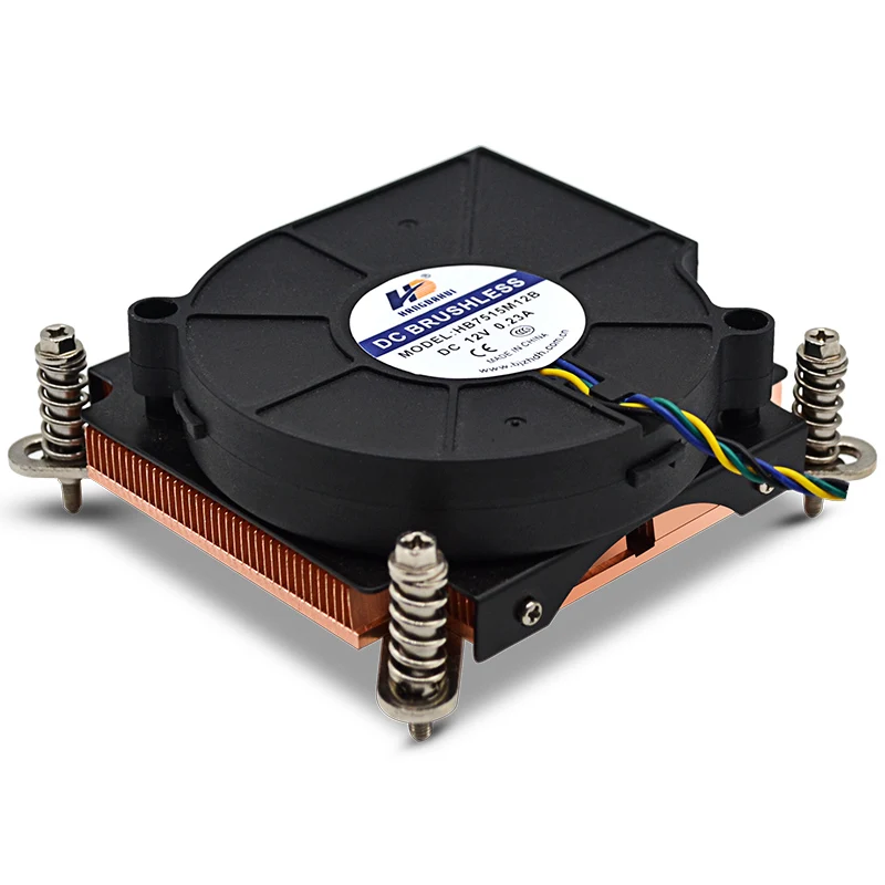 

1U server radiator turbo pure copper double ball 4-pin temperature control 2011/115X/1366 workstation cpu cooler