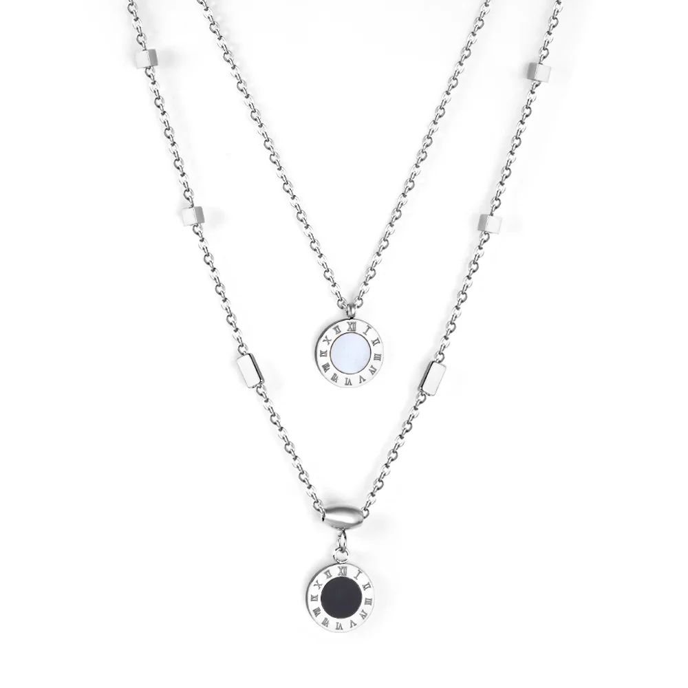 

Wholesale 18K Gold Plated Round Muti-Chain Natural Shell Pendant Necklace For Women Jewelry