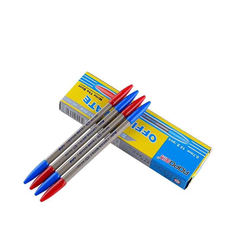 

YH 12pcs/Box Baccarat Pen Red/Bule Head Ball Point Pen For Casino