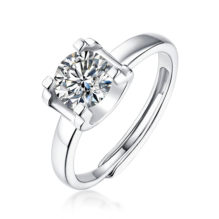 

Thriving Gems Classic Wedding Ring Romantic Gift Resizable 925 Sterling Silver Rings