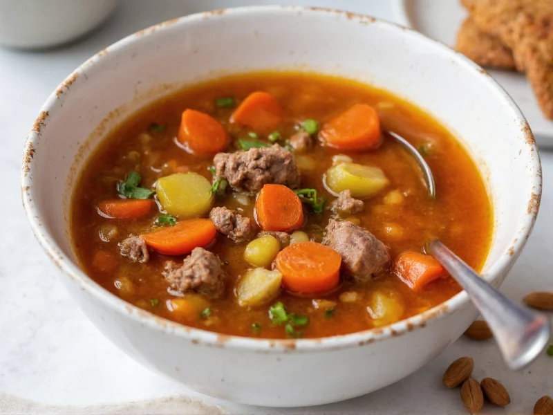 Hearty Vegetable Soup Recipe with Ground Beef (45 Min)