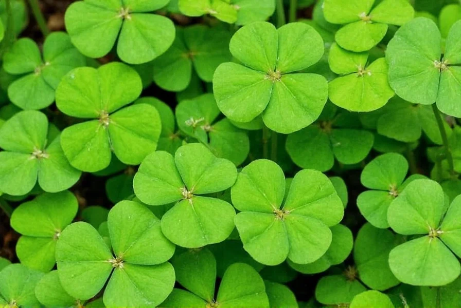 White clover garden showing dense green ground cover with small white flowers