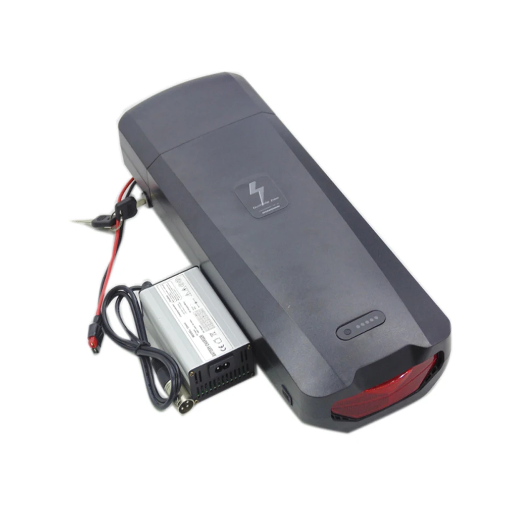 

Ebike battery pack 48V 20Ah rear rack battery with 54.6V 4A charger for 750W 1000W 1200W Electric bicycle
