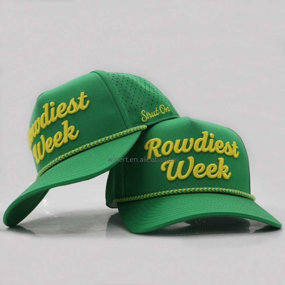 5 Panel 3D Embroidery Logo Golf Rope Sports Baseball Cap