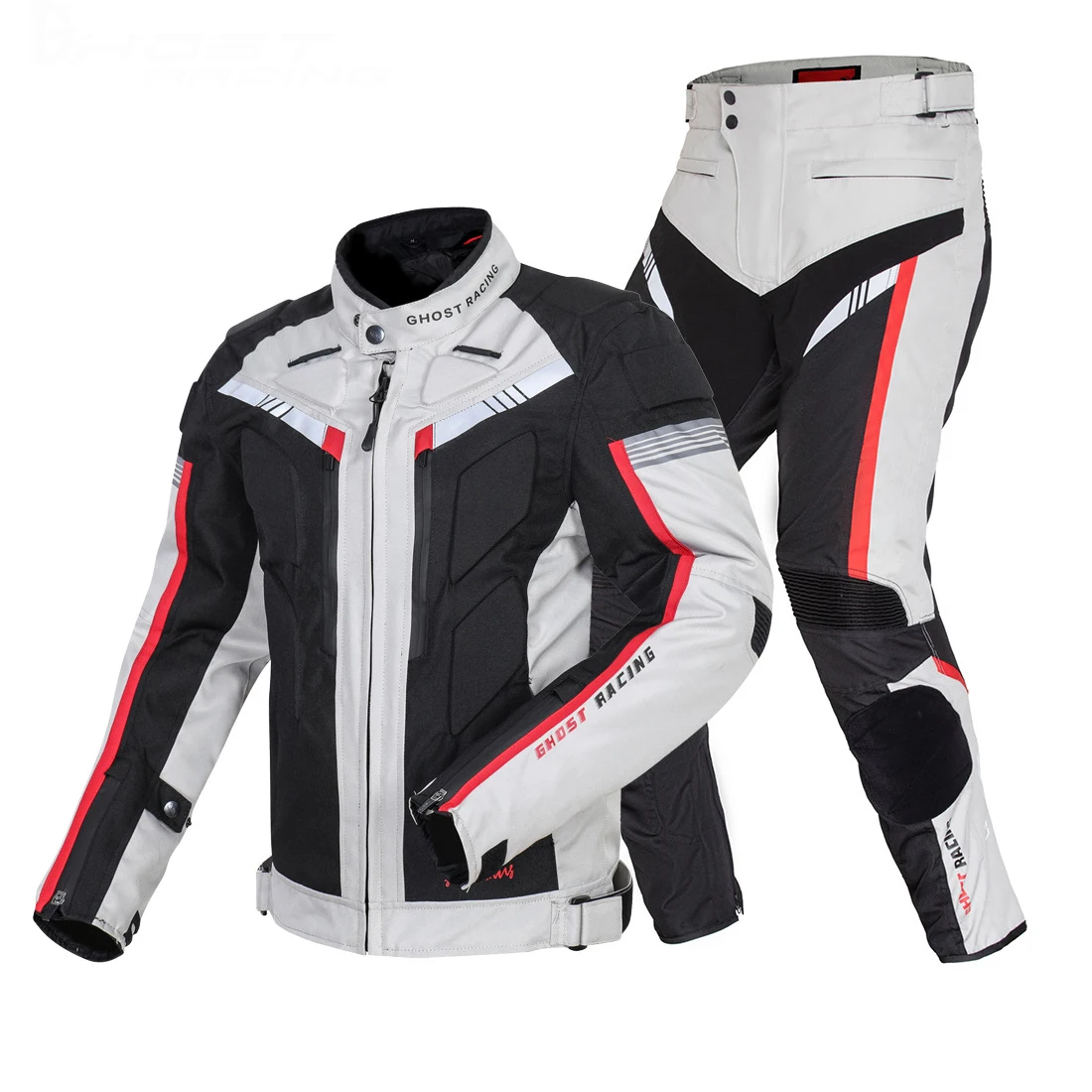 

motorcycle jacket men moto protective clothing with Protectors and Windproof Lining, Black white fluorescent yellow