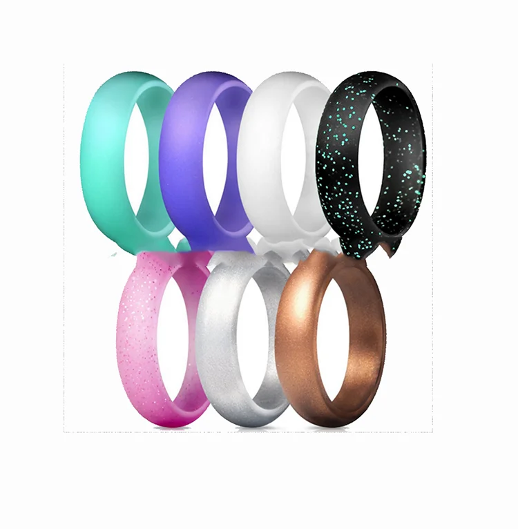 

Amazon Hot Sale fashion popular nice price Men And Women Wedding Bands Silicone Rings