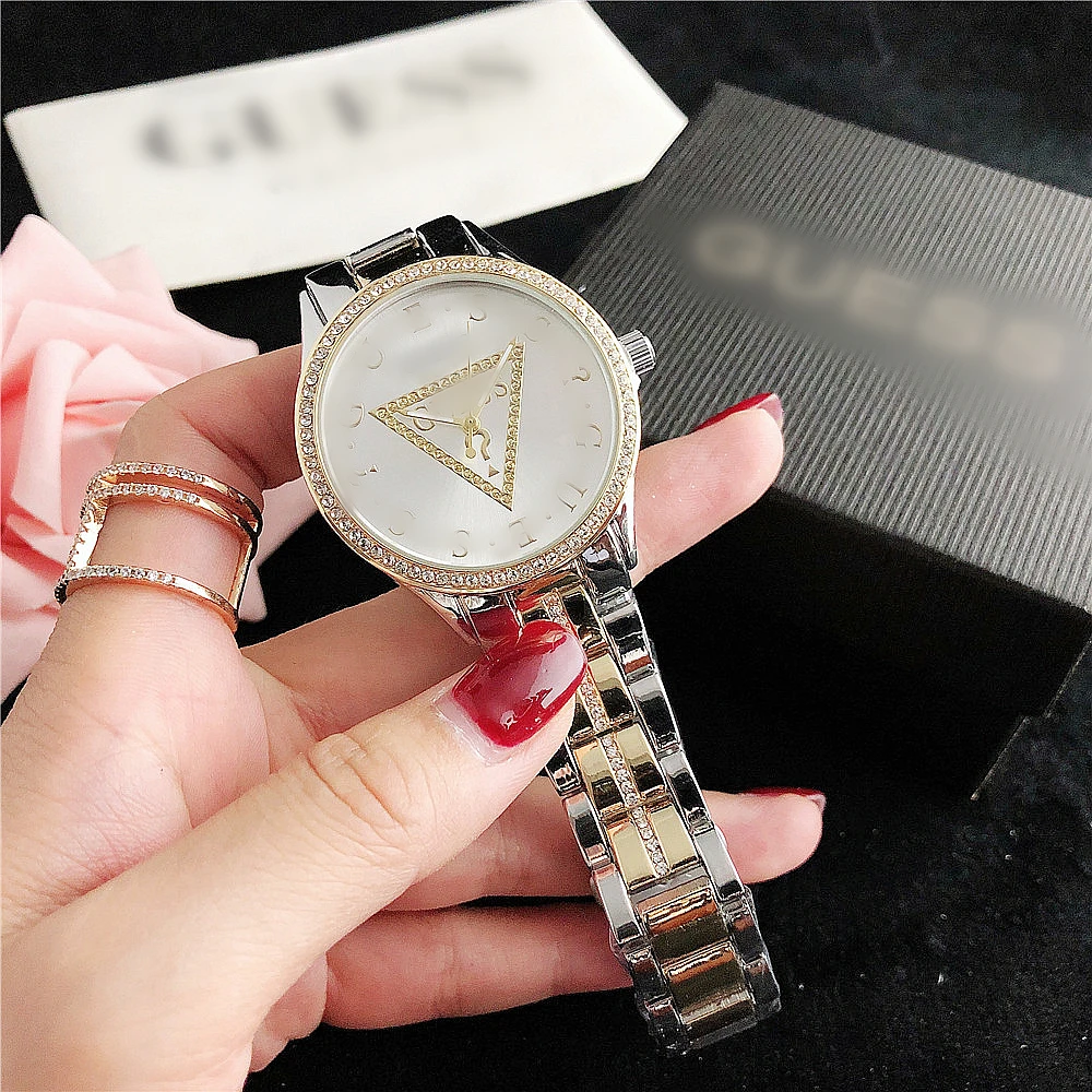 

Women Brand Diamond watches Quartz Ladies Watch Stainless Steel Clock Dress Watch Dropshipping WristWatch Custom Logo, Multi colors