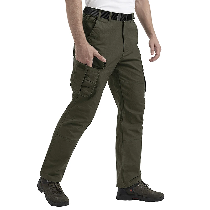 

Men's Cargo Pants Multi-pocket Combat Trousers Hiking Cotton Tactical Combat Camping Males Pants