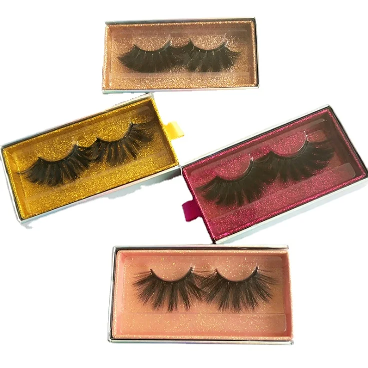 

2021 Factory sells free sample eyelashes 3D fluffy mink eyelash vendor custom box packaging logo eyelash, Black color