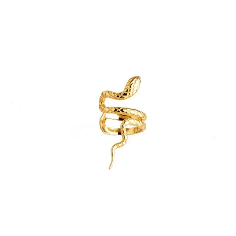 

2022 NEW fashion 925 Sterling Silver Snake Earrings Women Statement Snake Clip On Earring 18K Gold Plated Ear Clip Wholesale