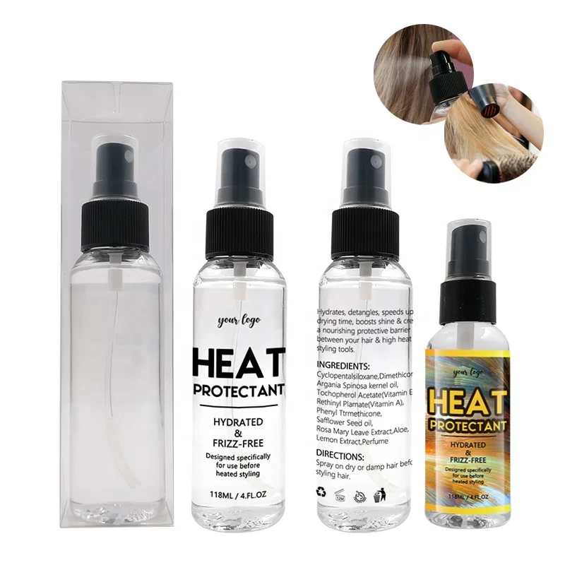 

Custom Private Label heat protecting Spray Oil Based Hair Styling hair Thermal & heat protectant spray for All hair type