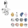 100% 925 Sterling Silver 2019 Spring Preview Butterfly Pineapple Flower Skull Turtle Charm Beads Jewelry Fit Pandoras Bracelets