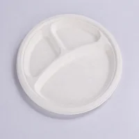 

10 inch 3 compartments paper plate biodegradable