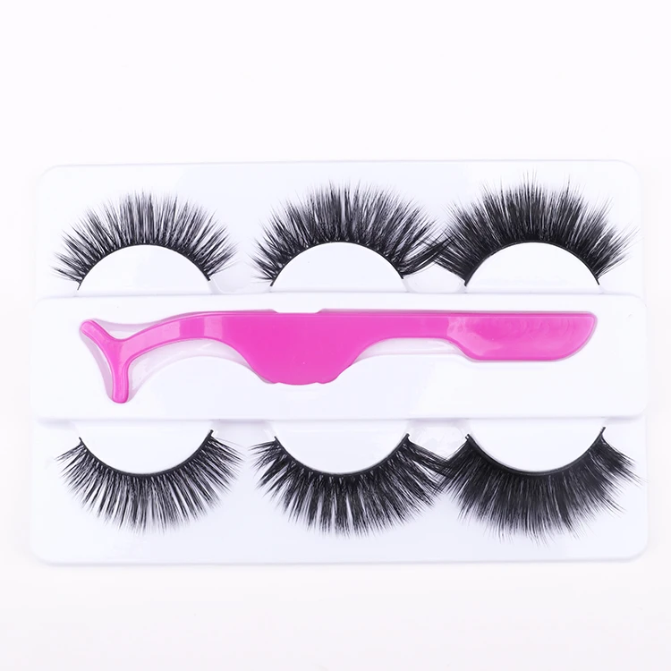 

Soararc 3 Styles 5D False Eyelashes Faux Mink Dramatic Handmade Reusable False Eyelashes, Black
