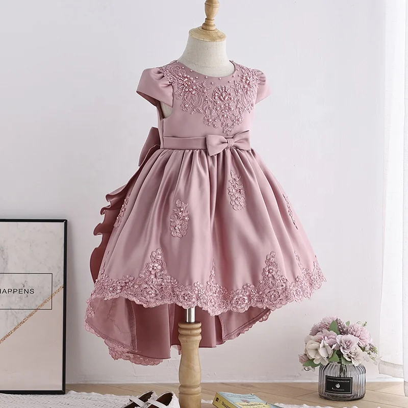 

Children kids summer frock long design wedding birthday party wear girl gown dress, Accept customized