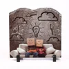 Directly Factory Hot Selling Small MOQ Christmas Decorative Blank Sublimation Coated Stone Rock Photo Slate For Sale Price