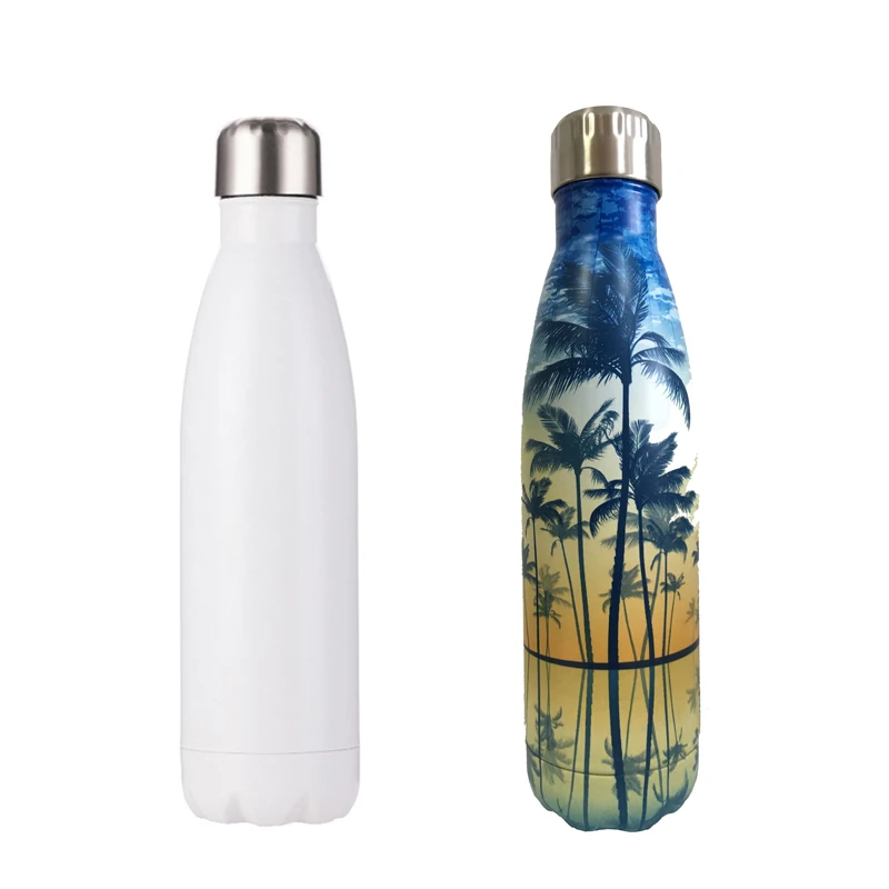 

Wholesale Stainless Steel Thermos blanks Sublimation coated Flip Top Straw Sports outdoor Vacation Tumbler Water Bottle 17 OZ, Customized color acceptable