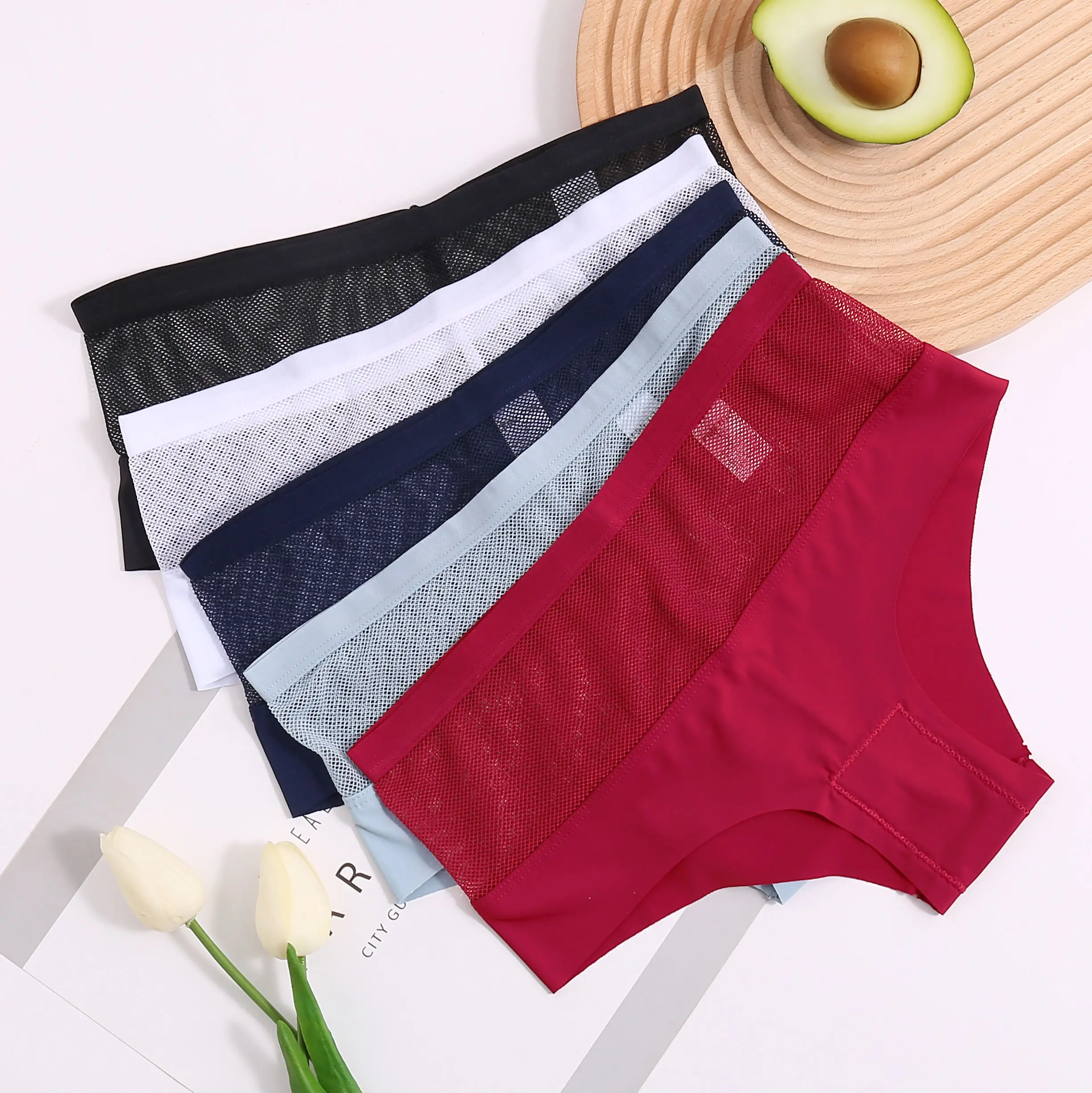 

FINETOO Wholesale Women Seamless Briefs Sexy Transparent Lace G-String M-XL Panties Female Lingerie Ladies T-Back Underwear 2021