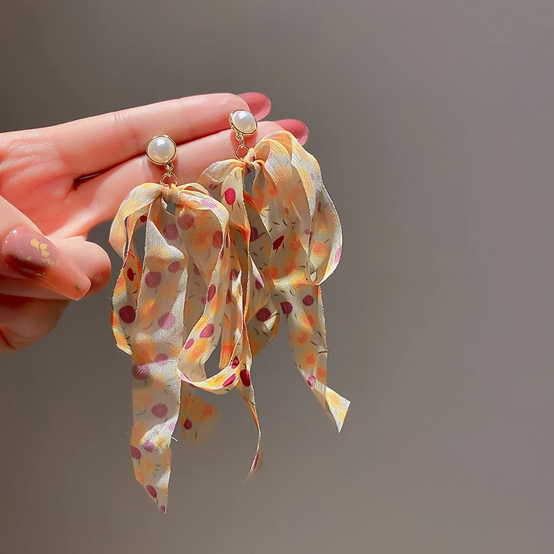 

fashion summer style fabric material cloth earrings