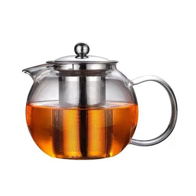 

Wholesale Heat Resistant Borosilicate Glass Tea Pot With Infuser