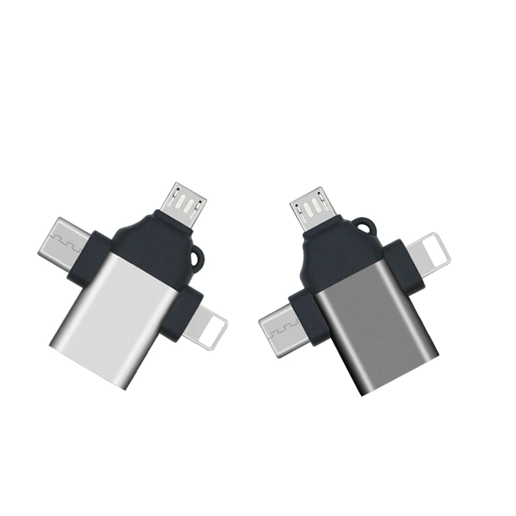 

3 in 1 OTG adapter iOS mobile phone Type C micro USB to USB 3.0 converter Android data transfer adapter type c otg connector, Color can be customized