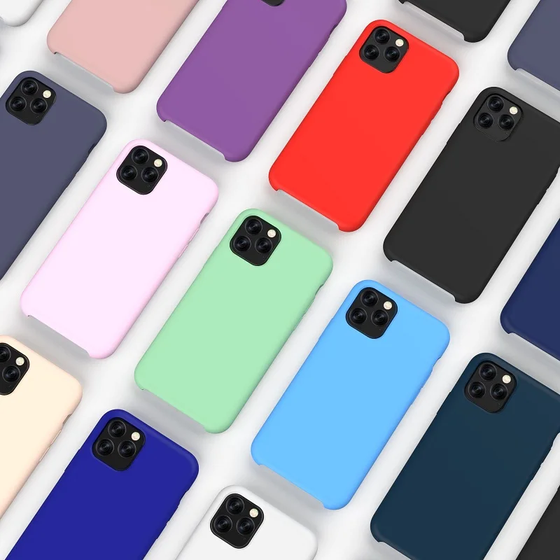 Slim Liquid Silicone Soft Gel Rubber Phone Case With Microfiber Lining For Iphone 11 Pro 2019 7590
